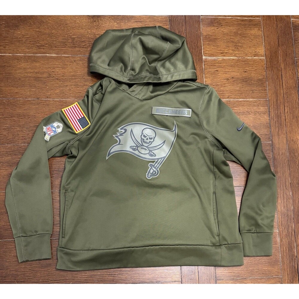 Tampa Bay Buccaneers Women's Nike Salute to Service Military Hoodie Size L